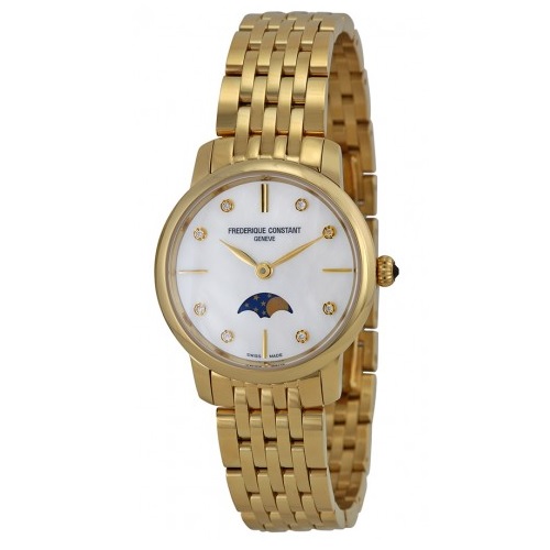 FREDERIQUE CONSTANT Slimline Mother of Pearl Dial Ladies Watch Item No. FC-206MPWD1S5B, only $529.00, free shipping after using coupon code 