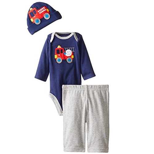 Gerber Baby-Boys Newborn Three-Piece Bodysuit, Cap, and Pant Set, only $3.29 