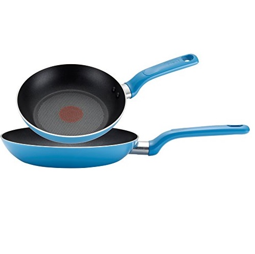T-fal C969S2 Excite Nonstick Thermo-Spot Dishwasher Safe Oven Safe PFOA Free 8-Inch and 10.25-Inch Fry Pan Cookware Set, 2-Piece, Blue, only $17.85