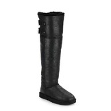 UGG Australia Devandra Convertible Shearling-Lined Leather Over-The-Knee Boots  $249.99