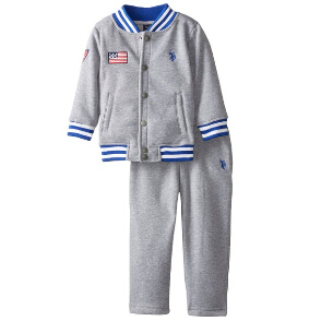 U.S. Polo Assn. Little Boys' Fleece Jacket and Pant Jog Set  $12.59