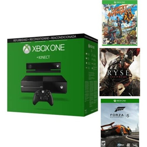 Microsoft Certified Xbox One 500GB Gaming Console w/Kinect - 3 GAME BUNDLE  $299.99