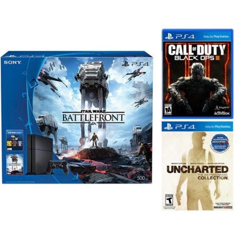 Sony PS4 500GB Star Wars Console + Uncharted + Call of Duty Black Ops III $369.99 Free shipping