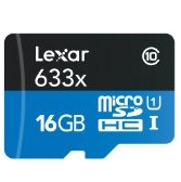 Lexar High-Performance MicroSDHC 633x 16GB UHS-I/U1 w/USB 3.0 Reader Flash Memory Card (old packaging) LSDMI16GBBNL633R $9.99 FREE Shipping on orders over $49