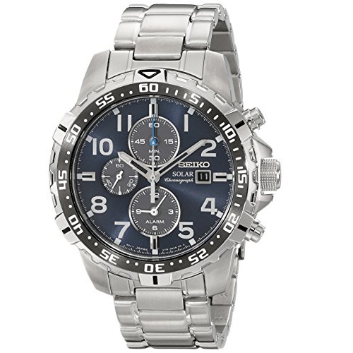 史低價！Seiko 精工SSC305 男士 太陽能 不鏽鋼手錶，原價$425.00，現僅售$161.95，免運費