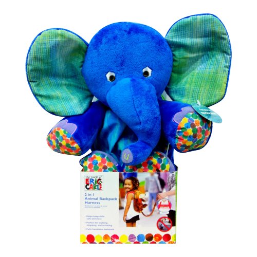 Eric Carle Backpack Harness, Elephant, Polyester, Elephant Backpack, Children's Backpack, Blue, only $8.46