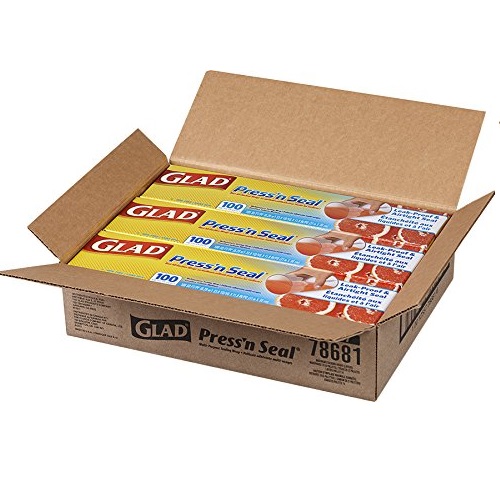 Glad Press'n Seal 透明食物保鮮膜，100 平方英尺/盒，共3盒，現點擊coupon后僅售$11.97，免運費