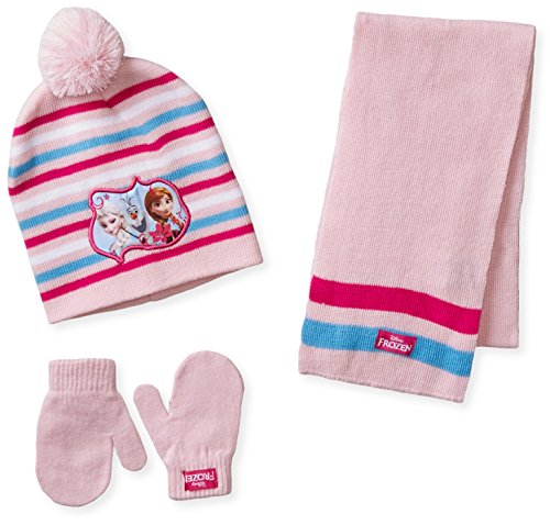 史低價！Disney 冰雪奇緣主題女童帽子、圍巾、手套3件套，原價$30.00，現僅售$3.87