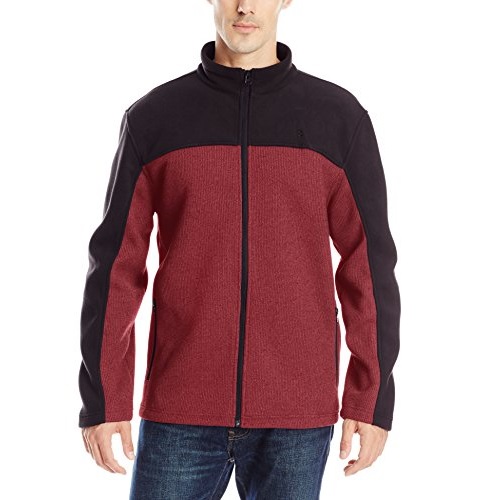 IZOD Men's Long Sleeve Shaker Fleece Full Zip Jacket, only $19.34