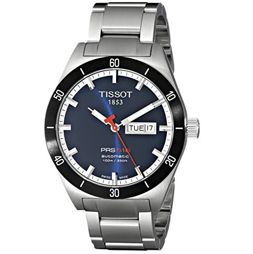 Tissot Men's T0444302104100 PRS 516 Blue Day Date Dial Watch, only$401.32, free shipping
