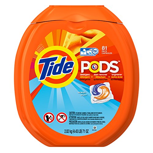 Tide PODS Ocean Mist HE Turbo Laundry Detergent Pacs 81-load Tub, only $16.99, free shipping after clipping coupon and using SS