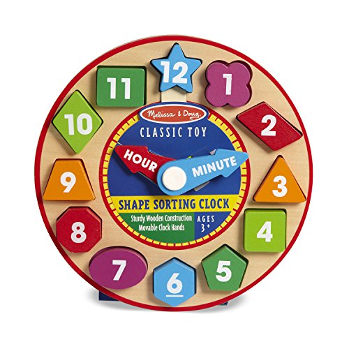 Melissa & Doug Shape Sorting Clock - Wooden Educational Toy, only $7.63