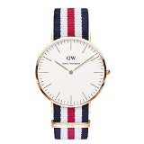 Daniel Wellington Men's 0102DW Canterbury Round Watch with Striped Band $79 FREE Shipping