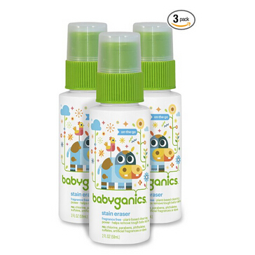 Babyganics Stain Eraser Marker, 2oz, On-The-Go (Pack of 3), Packaging May Vary  $6.82