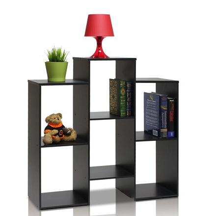Furinno Parsons Staggered Cube Bookcase with Six Shelves  $44.99