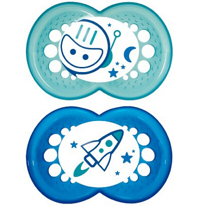MAM Night Glow in the Dark Silicone Pacifier, Boy, 6 Plus Months, 2-Count  $4.69