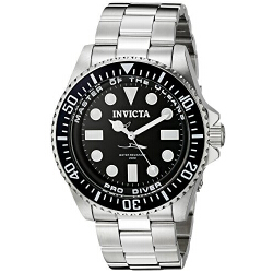 Invicta Men's 20119 Pro Diver Analog Display Swiss Quartz Silver Watch $39.99