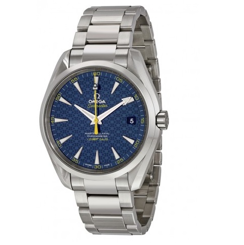 OMEGA Seamaster James Bond Limited Edition Aqua Terra Blue Dial Stainless Steel Automatic Men's Watch Item No. 231.10.42.21.03.004, only $4,820, free shipping after using coupon code