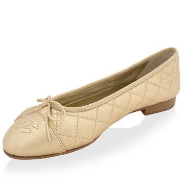 Myhabit: CHANEL Quilted Ballet Gold Flat, $776